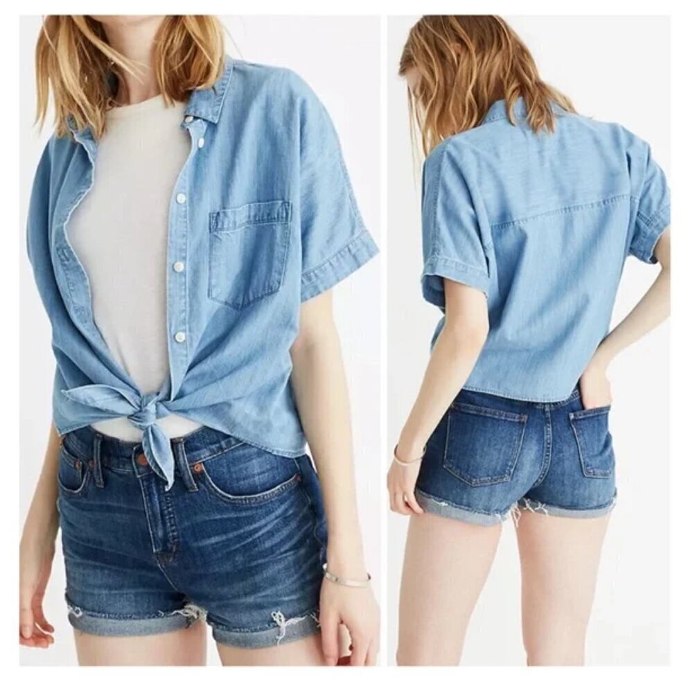 J. Crew Cutoff Denim Shorts Mid Wash‎ Size 2
